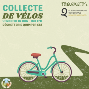 Collecte de Vélos le 14 Juin à la déchetterie Quimper EST