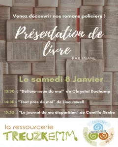 Samedi 08/02 – Plongez dans l’univers du roman policier avec Treuzkemm