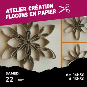 Atelier création flocons en papier