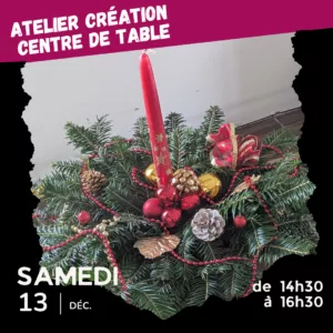 Atelier création centre de table